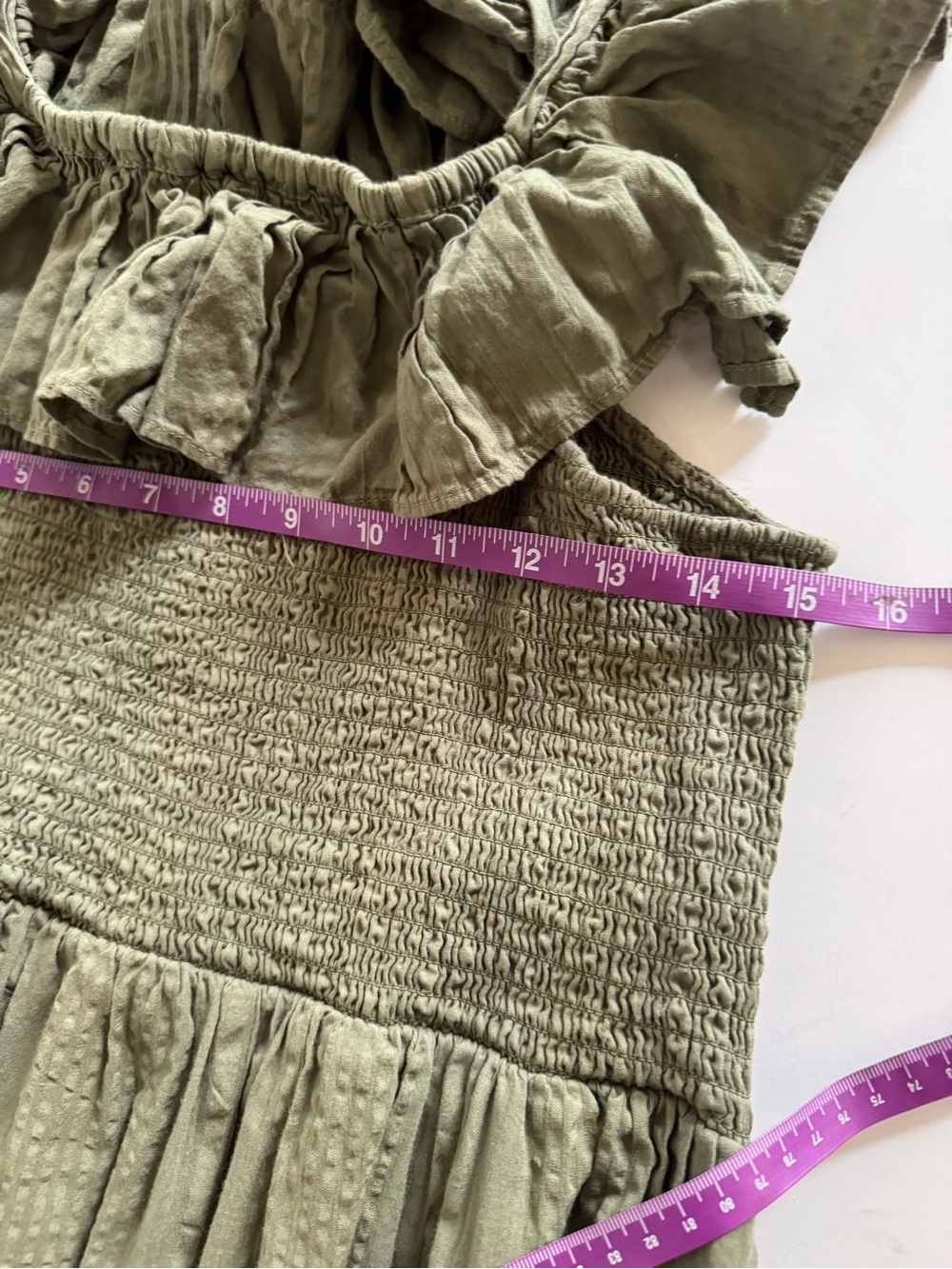 Dotti Olive Green Off-Shoulder Ruffle Maxi Dress - Picture 3 of 7